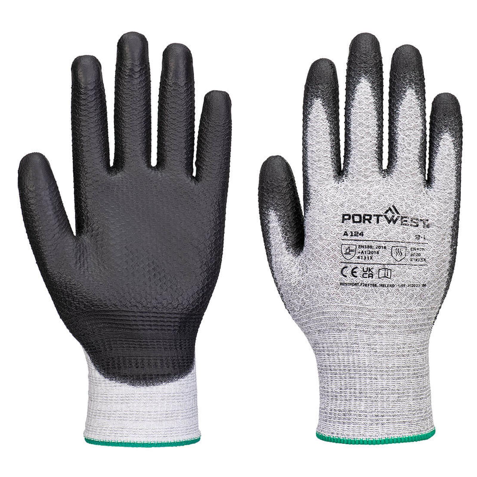 Portwest handschoenen A124 hitte12pk grijs-zwart(G8)