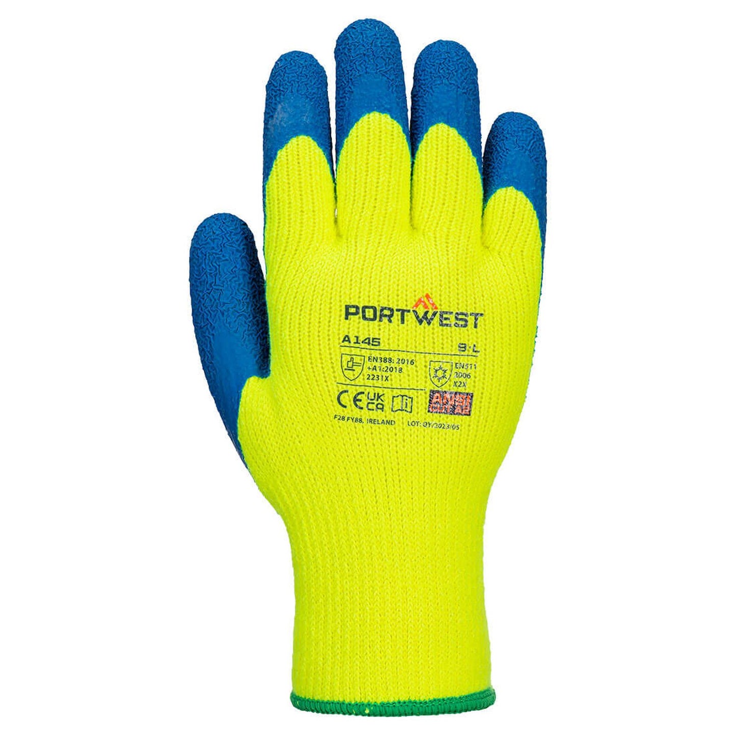 Portwest Handschoenen A145 geel-blauw(Y4)