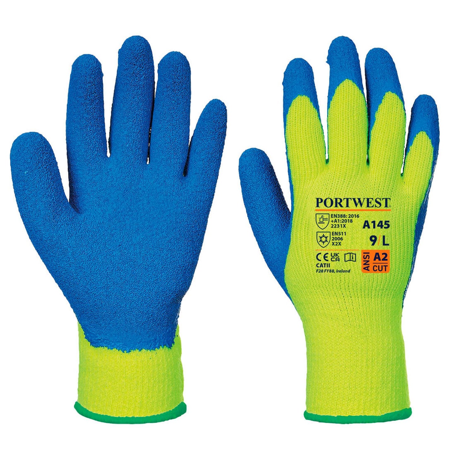 Portwest Handschoenen A145 geel-blauw(Y4)