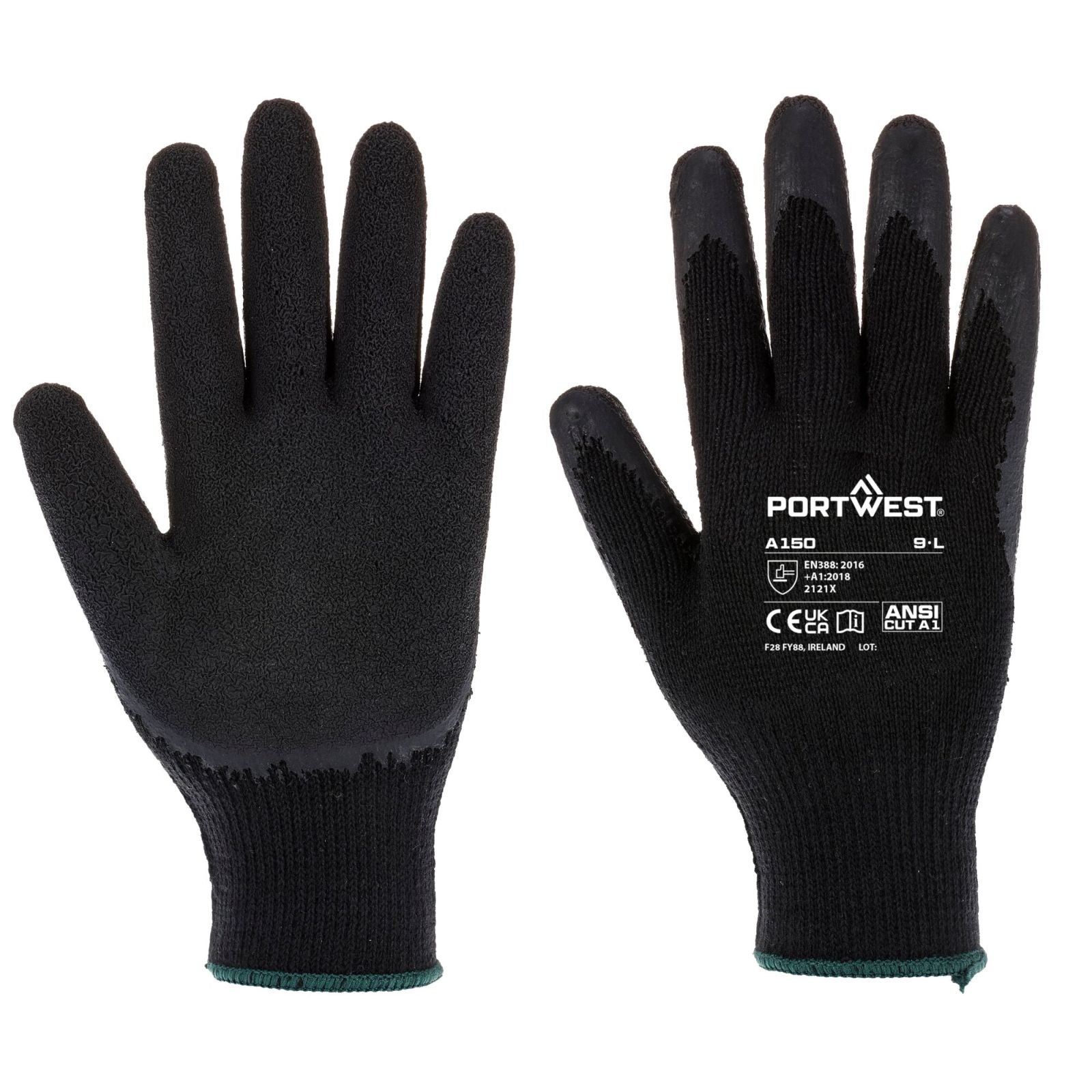 Portwest Handschoenen A150 zwart(K8)