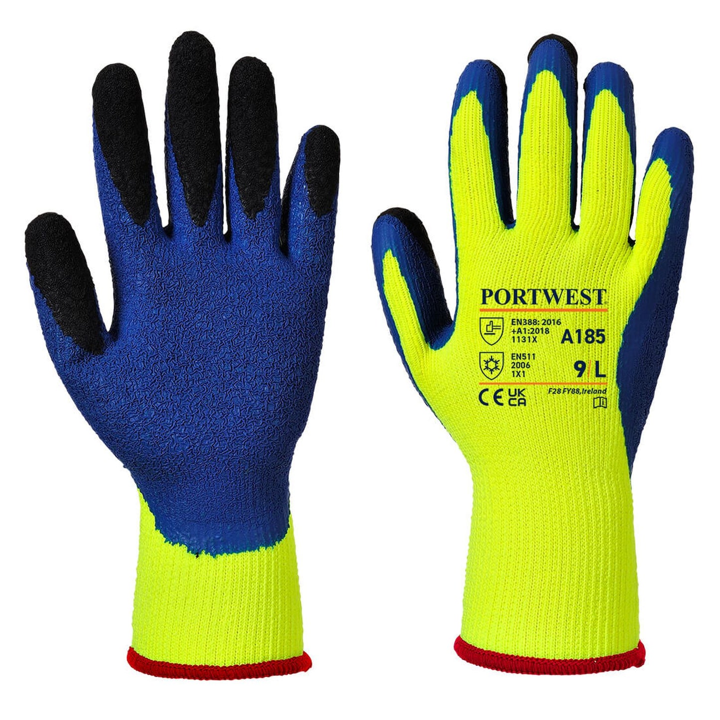 Portwest Handschoenen A185 geel-blauw(Y4)