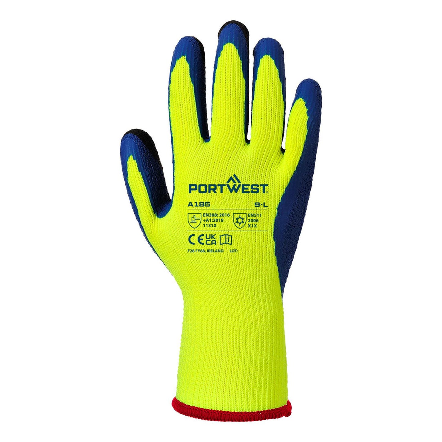 Portwest Handschoenen A185 geel-blauw(Y4)