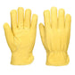 Portwest Driver en Rigger handschoenen Handbescherming Bestuurdershandschoen A271 Gevoerd Leren beige(BE)