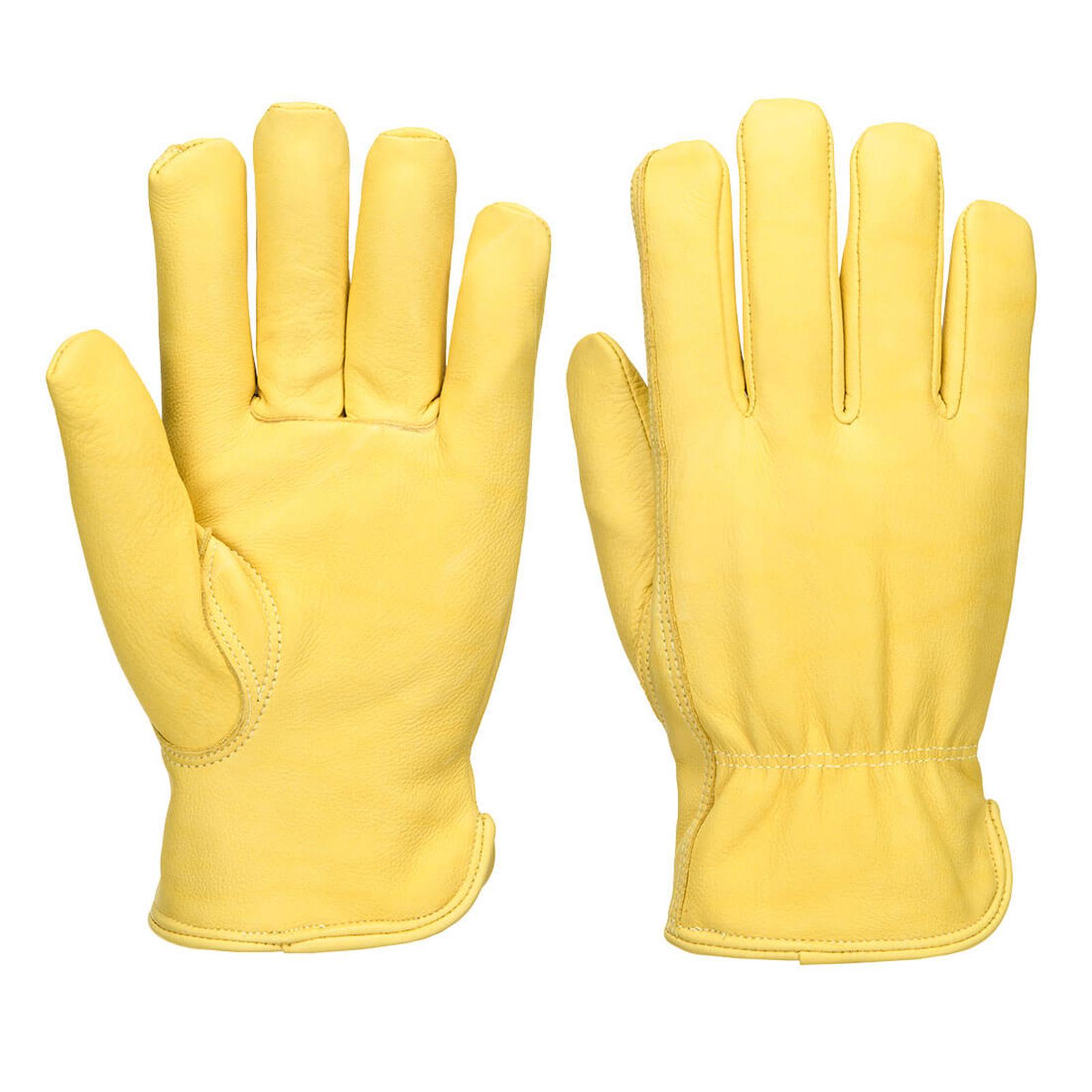 Portwest Driver en Rigger handschoenen Handbescherming Bestuurdershandschoen A271 Gevoerd Leren beige(BE)