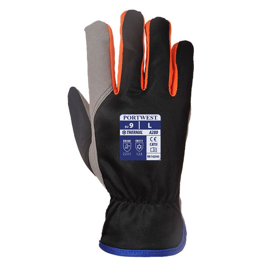 Portwest Handschoenen A280 zwart-oranje(K1)