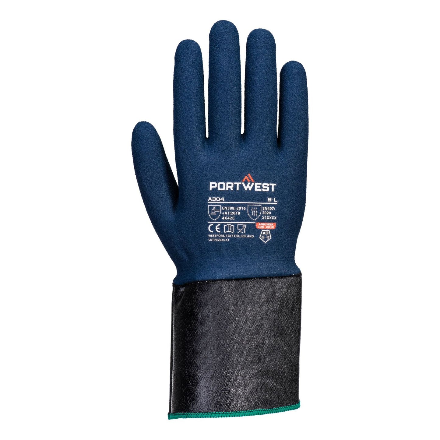 Portwest Handbescherming Snijbestendig Handschoenen A304 snij C contacthitte grip grijs-blauw(G4)