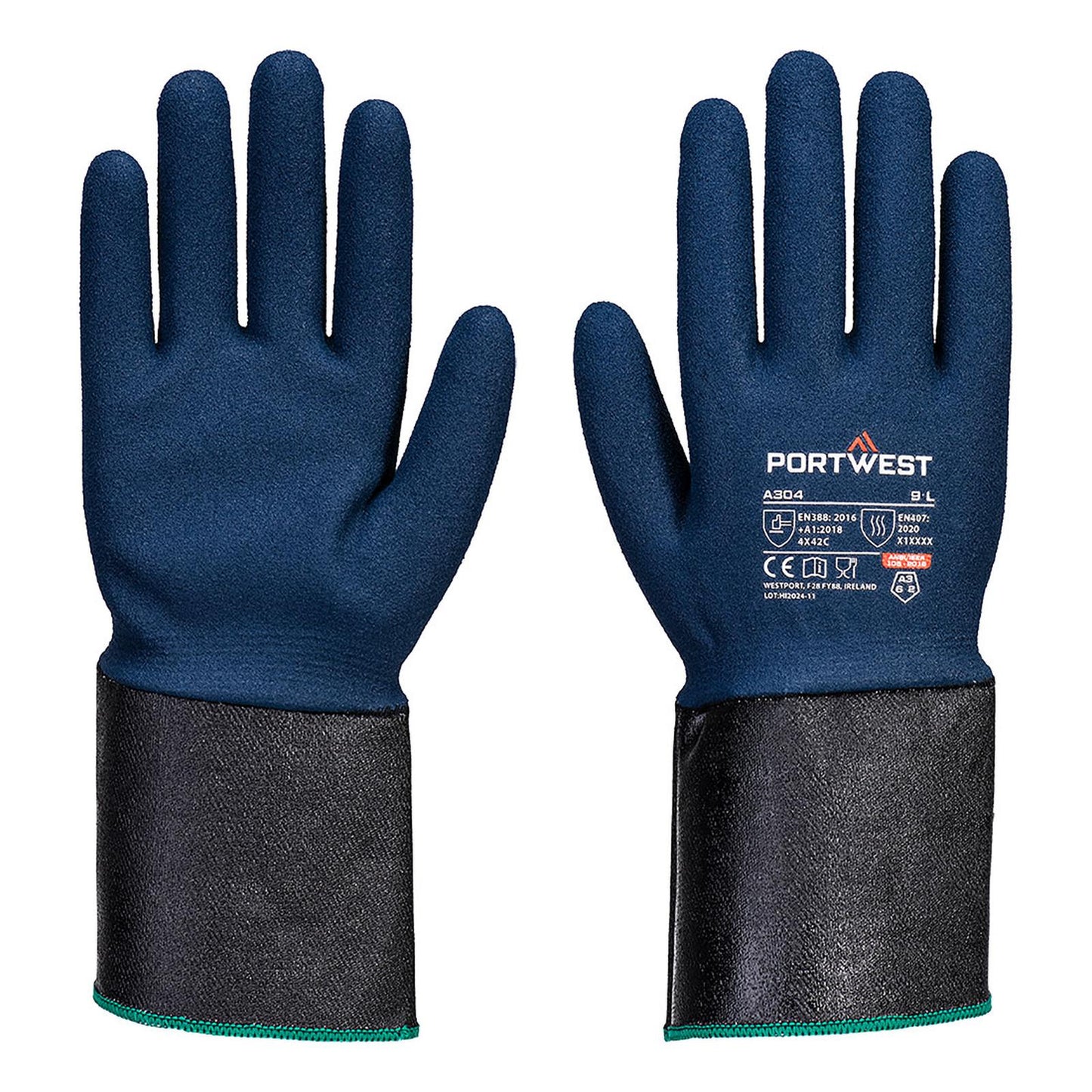 Portwest Handbescherming Snijbestendig Handschoenen A304 snij C contacthitte grip grijs-blauw(G4)