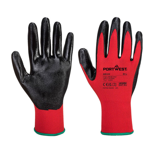 Portwest Handschoenen A310 rood-zwart(R8)