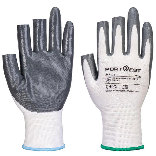 Portwest handschoenen A311 12pk wit-grijs(W7)