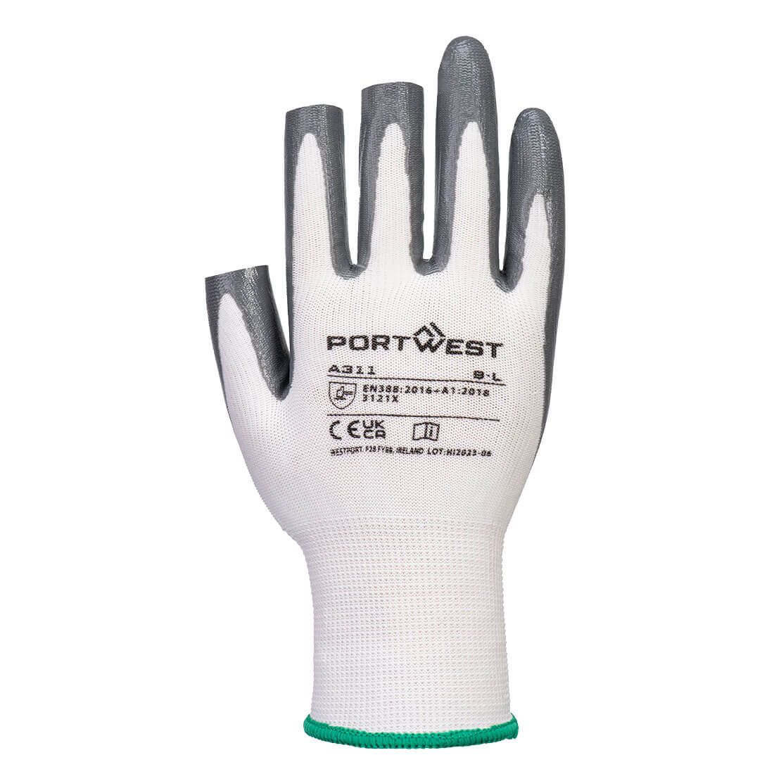 Portwest handschoenen A311 12pk wit-grijs(W7)