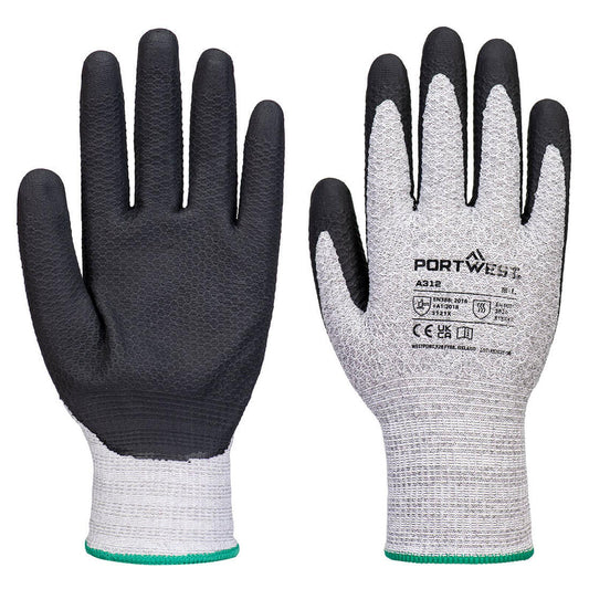 Portwest handschoenen A312 contacthitte olie vet 12pk grijs-zwart(G8)