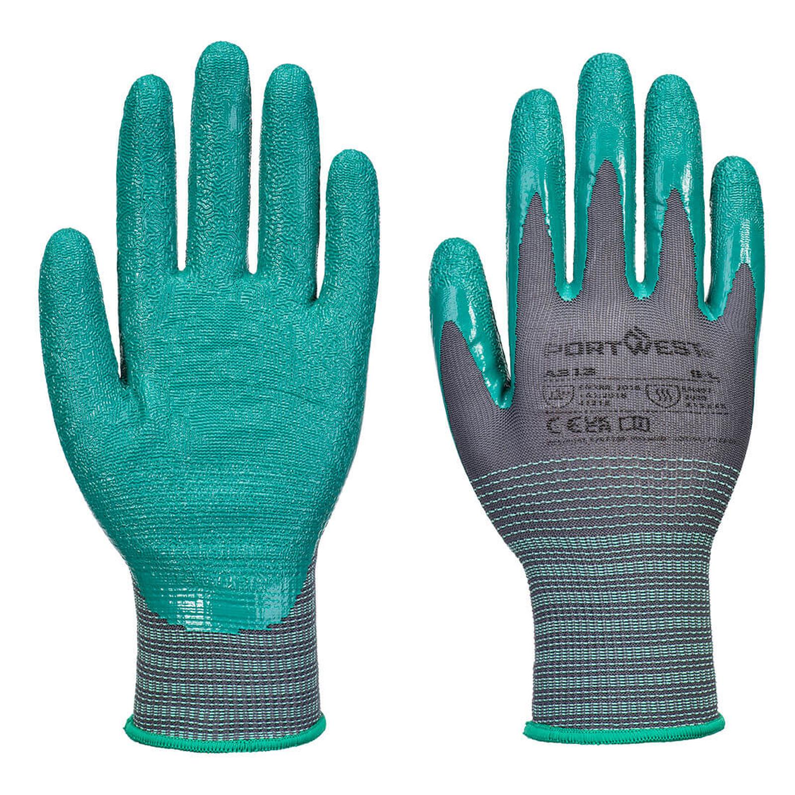Portwest handschoenen A313 contacthitte vocht 12pk grijs-groen(G3)
