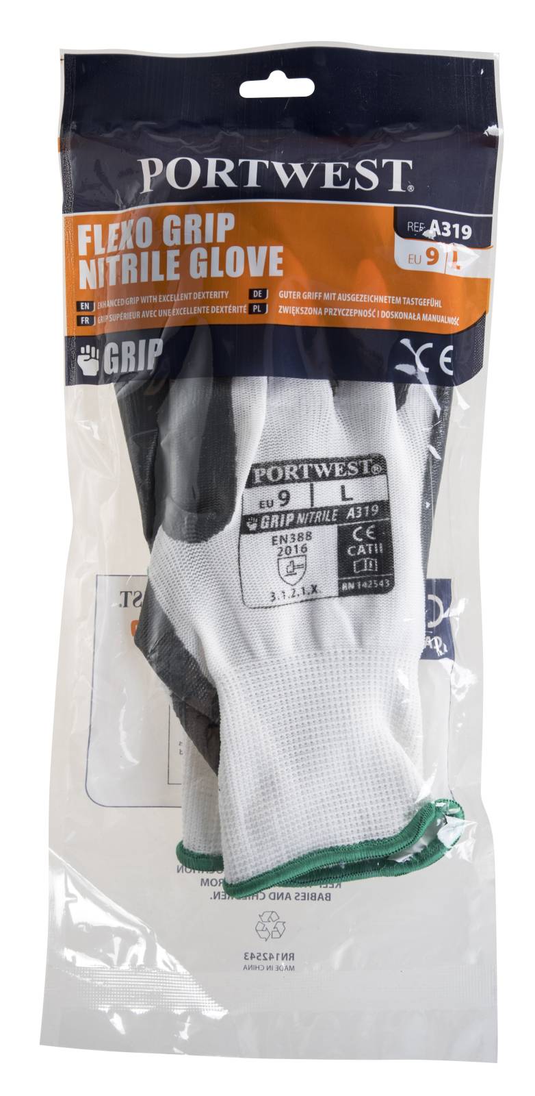 Portwest Handschoenen A319 grijs-wit(GR)