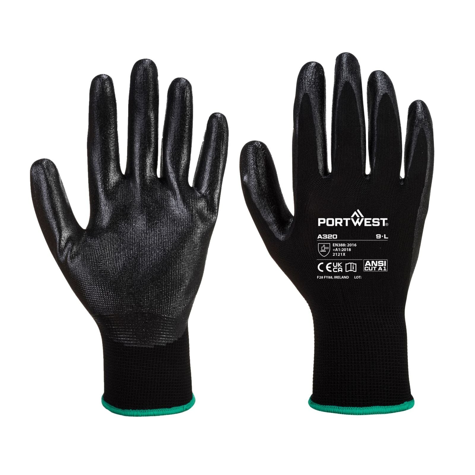 Portwest Handschoenen A320 zwart(BK)