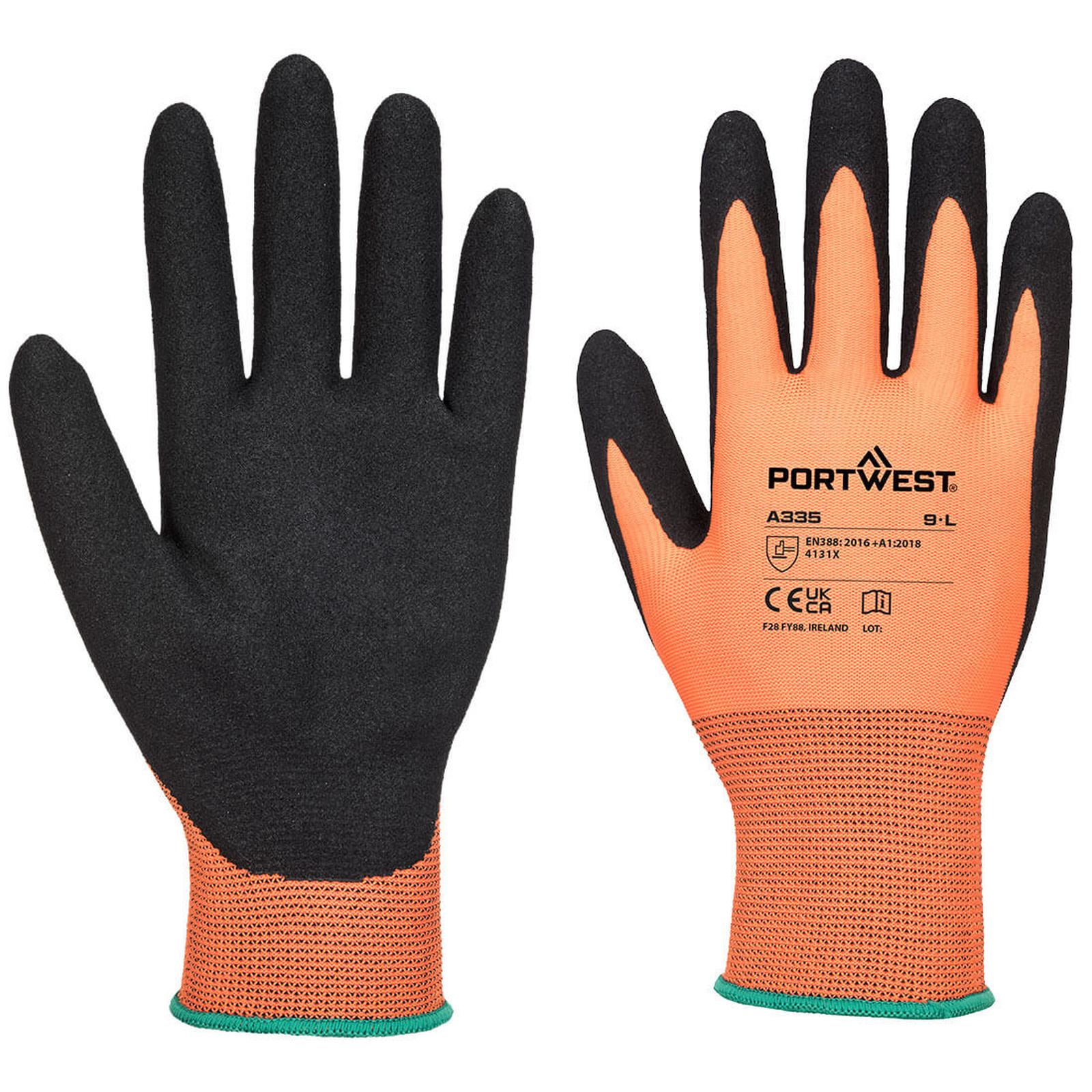 Portwest Handschoenen A335 oranje-zwart(O8)