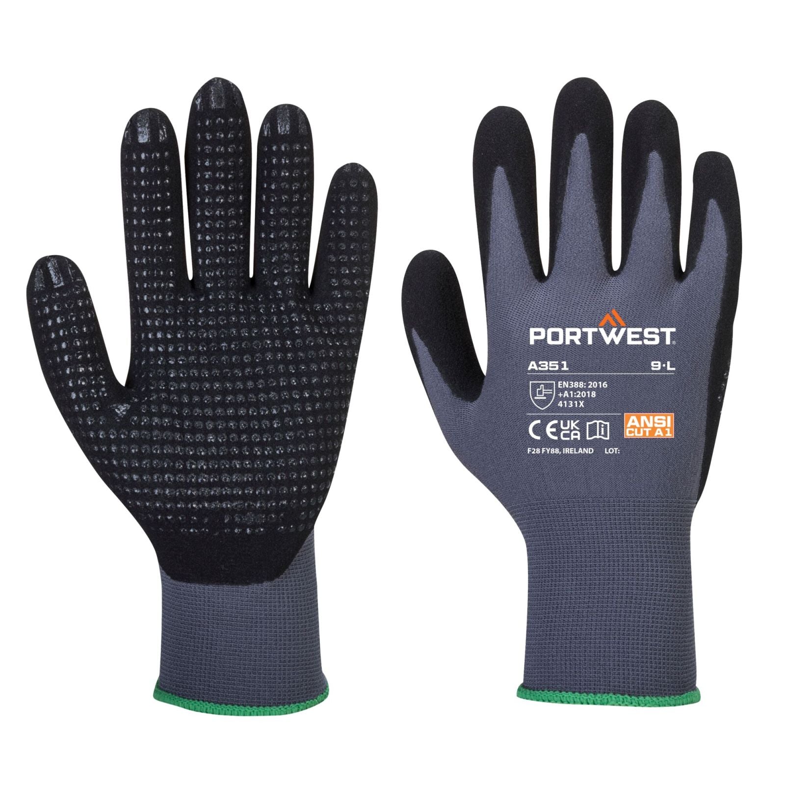Portwest Handschoenen A351 grijs-zwart(G8)