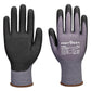 Portwest Handbescherming ESD Handschoenen Handschoenen A356 ESD 15 nitril essentieel multipack (Pk12) grijs-zwart(G8)
