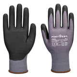 Portwest Handbescherming ESD Handschoenen Handschoenen A356 ESD 15 nitril essentieel multipack (Pk12) grijs-zwart(G8)