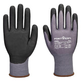 Portwest Handbescherming ESD Handschoenen Handschoenen A356 ESD 15 nitril essentieel multipack (Pk12) grijs-zwart(G8)
