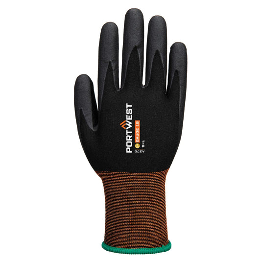 Portwest Handbescherming Handschoenen A370 GP grip 15 nitrile micro foam zwart(K8)