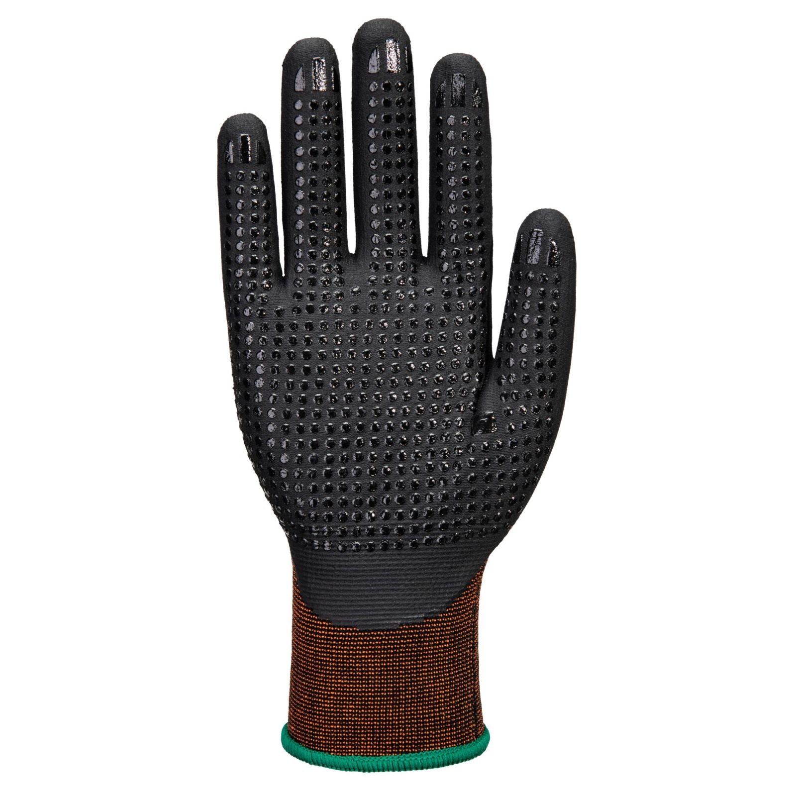 Portwest Handbescherming Handschoenen A371 GP grip 15 nitrile micro foam gedot zwart(K8)