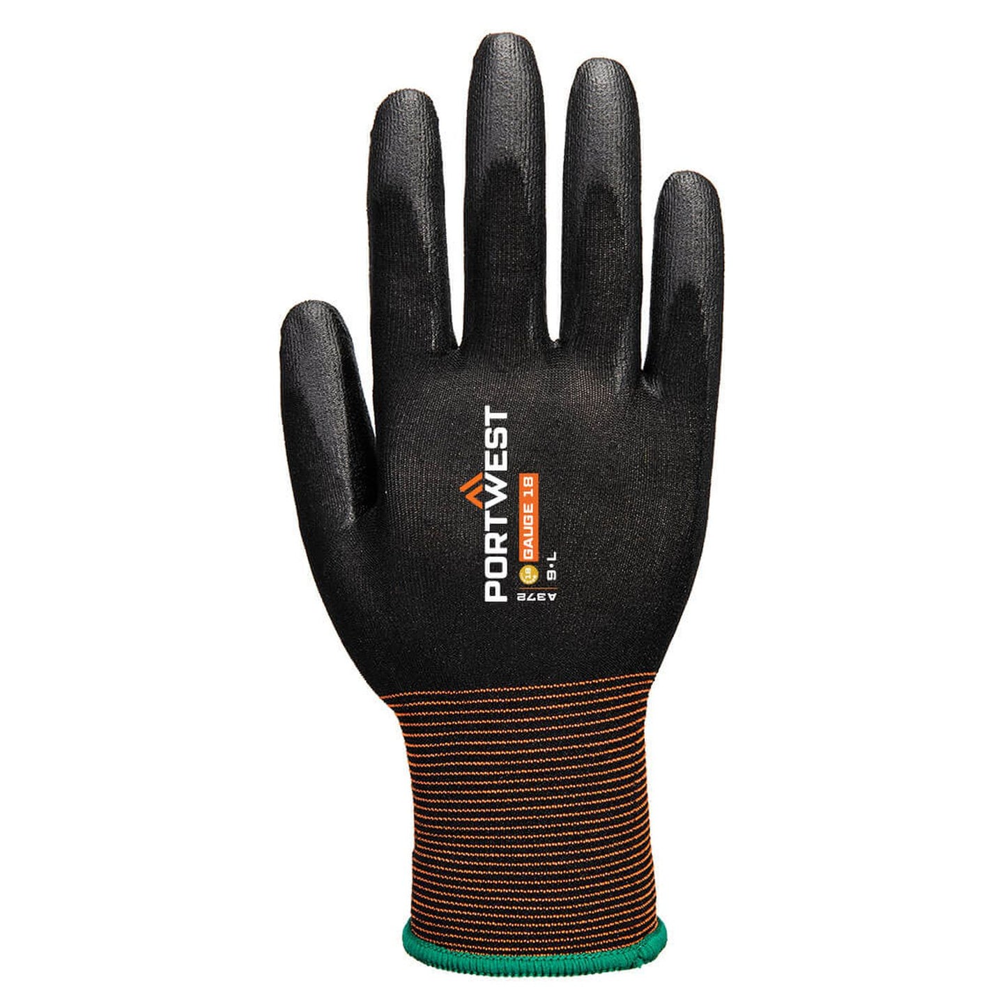 Portwest Handbescherming Handschoenen A372 GP grip 18 PU zwart(K8)