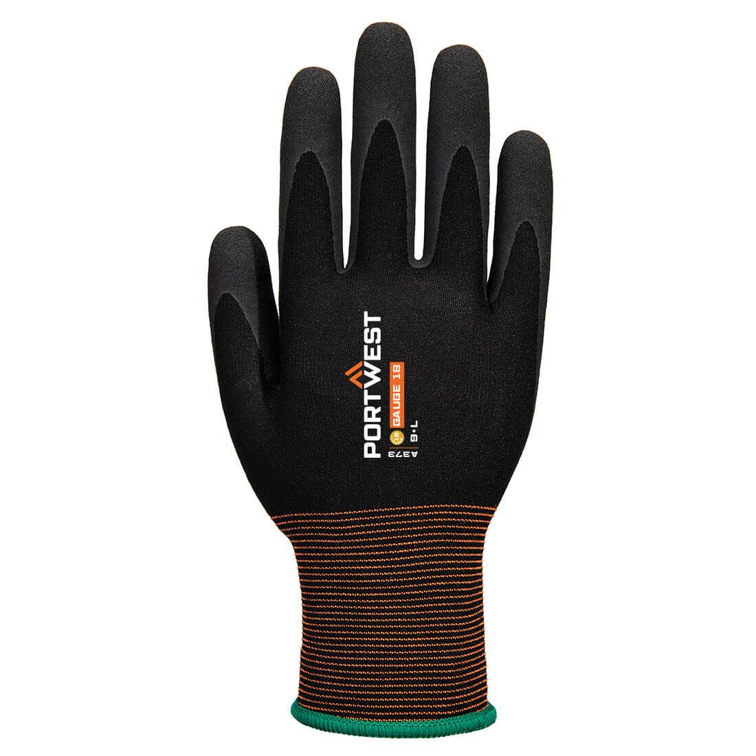 Portwest Handbescherming Handschoenen A373 GP grip 18 latex zandkorrel zwart(K8)