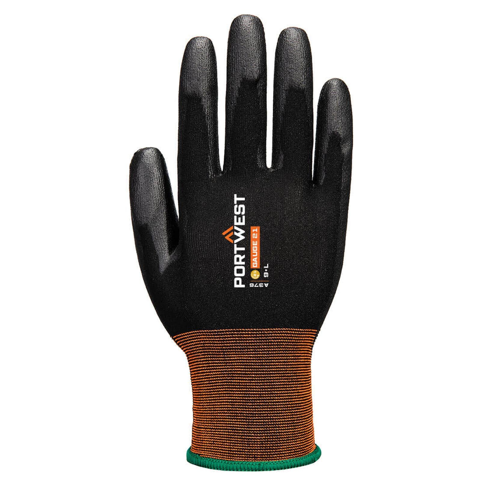 Portwest Handbescherming Handschoenen A376 GP grip 21 PU zwart(K8)