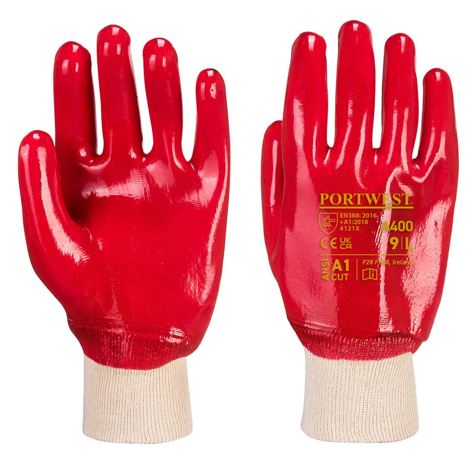 Portwest Handschoenen A400 rood(RE)