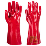 Portwest werkhandschoen A435 PVC vloeistof rood(RE)