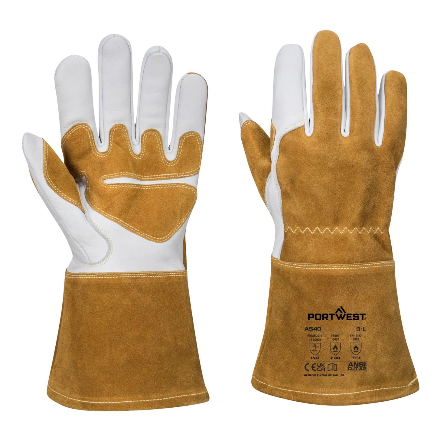 Portwest Handschoenen A540 Vlamvertragend bruin(BR)