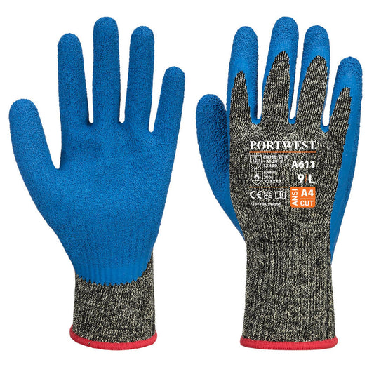 Portwest Handschoenen A611 Snijbestendig zwart-blauw(K4)