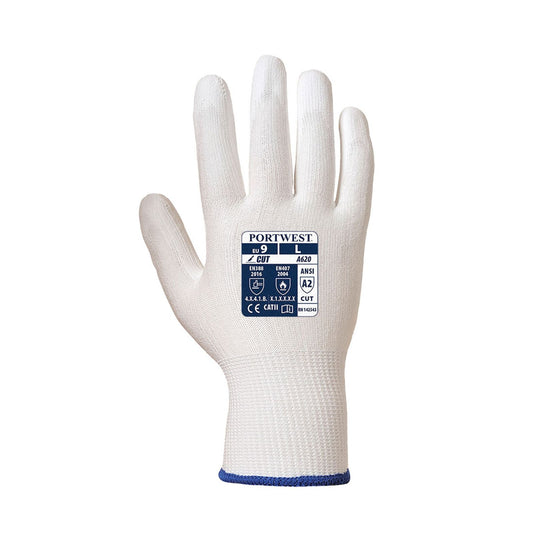 Portwest Handbescherming Snijbestendig Handschoenen A620 LR cut PU snij B wit(W6)
