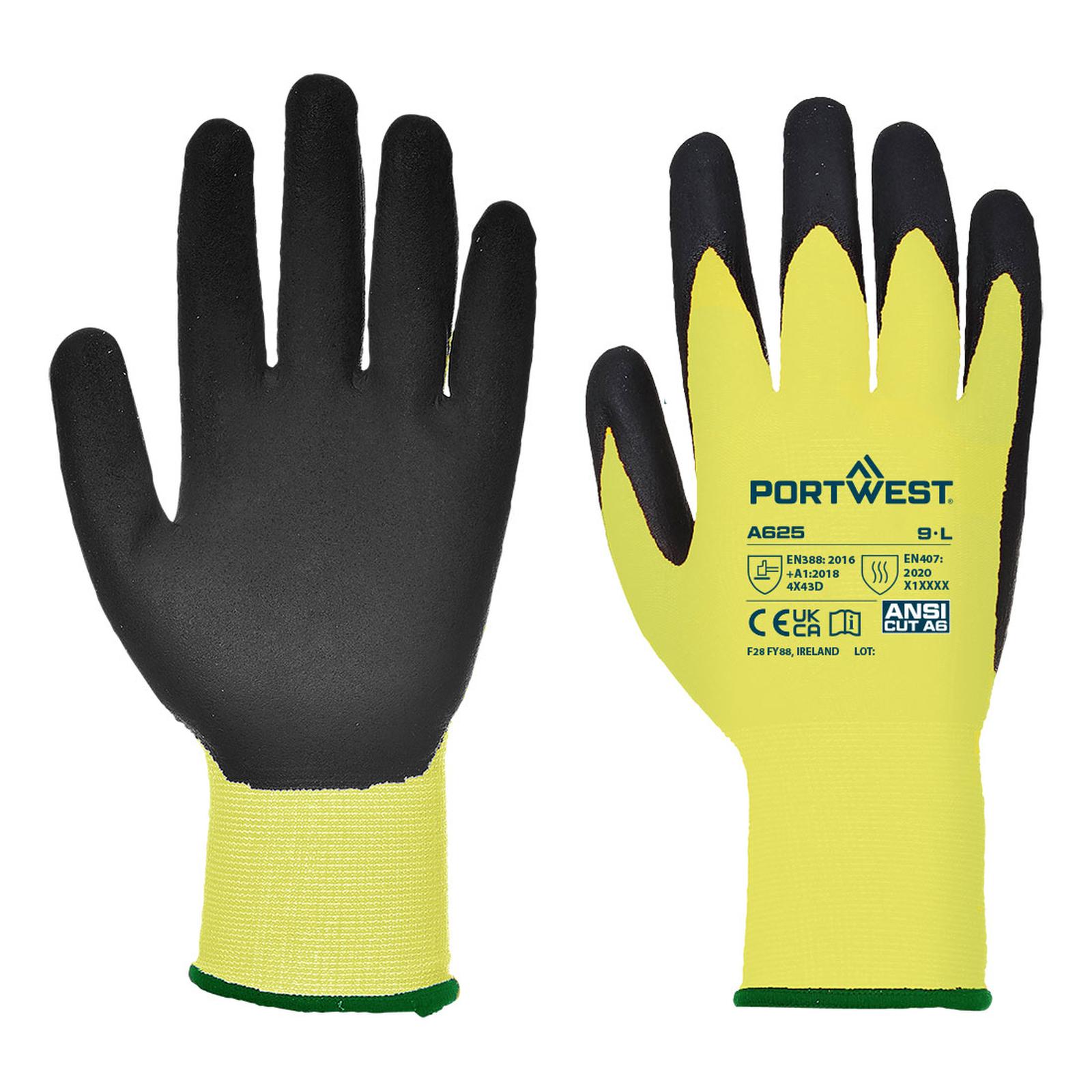 Portwest Handschoenen A625 geel-zwart(Y8)