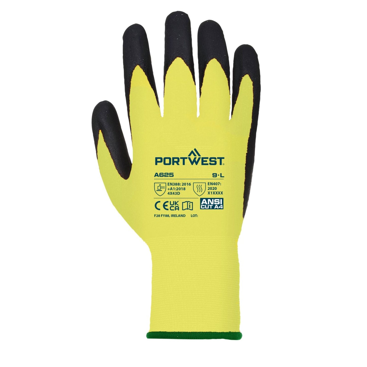 Portwest Handschoenen A625 geel-zwart(Y8)