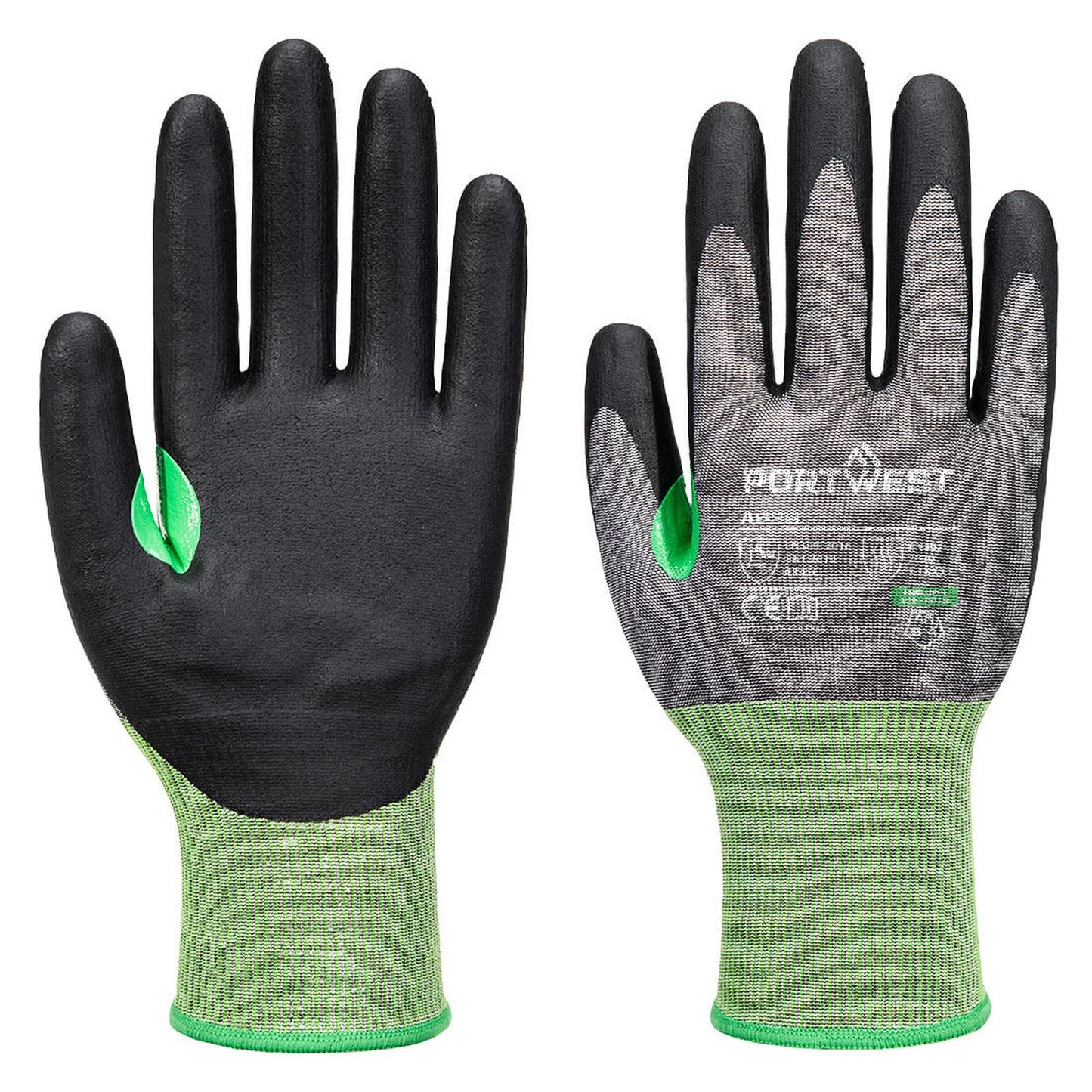 Portwest Handbescherming CS Handschoenen A636 CS cut C18 nitrile contacthitte grijs-zwart(G8)