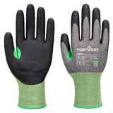 Portwest Handbescherming CS Handschoenen A636 CS cut C18 nitrile contacthitte grijs-zwart(G8)
