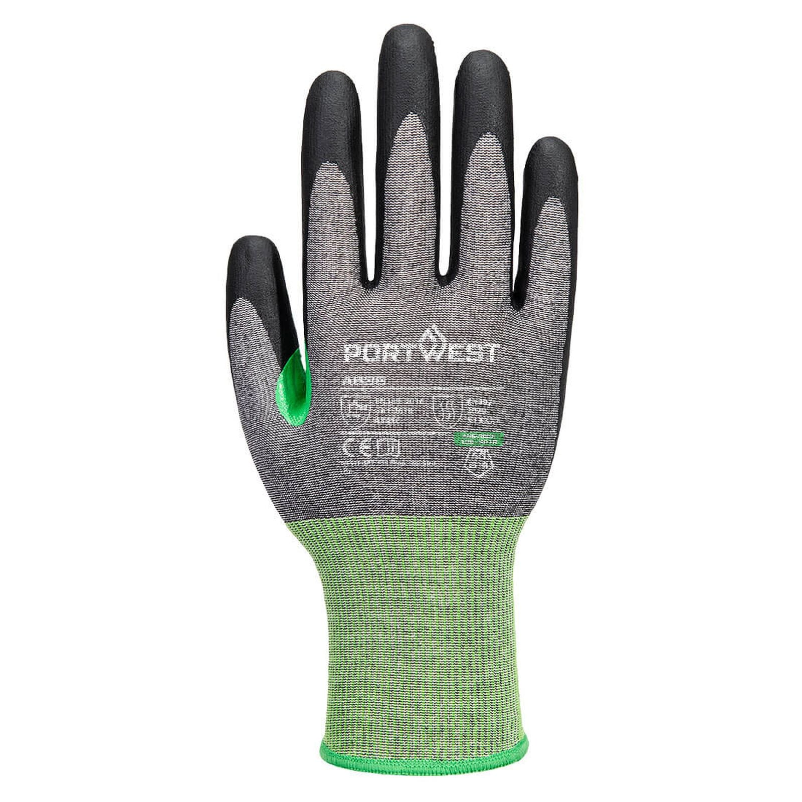 Portwest Handbescherming CS Handschoenen A636 CS cut C18 nitrile contacthitte grijs-zwart(G8)