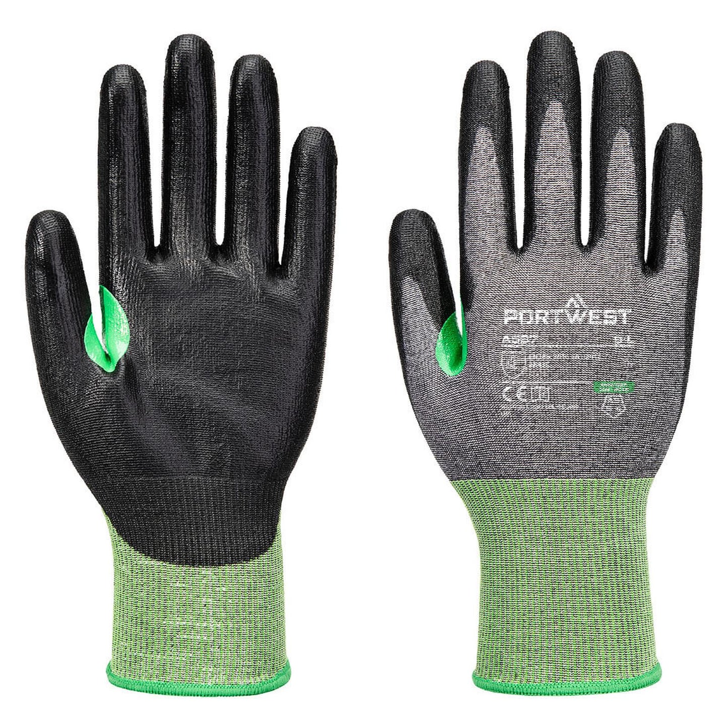 Portwest Handbescherming CS Handschoenen A637 CS cut C18 PU snij C grijs-zwart(G8)