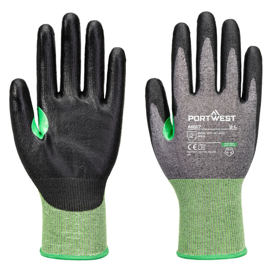 Portwest Handbescherming CS Handschoenen A637 CS cut C18 PU snij C grijs-zwart(G8)