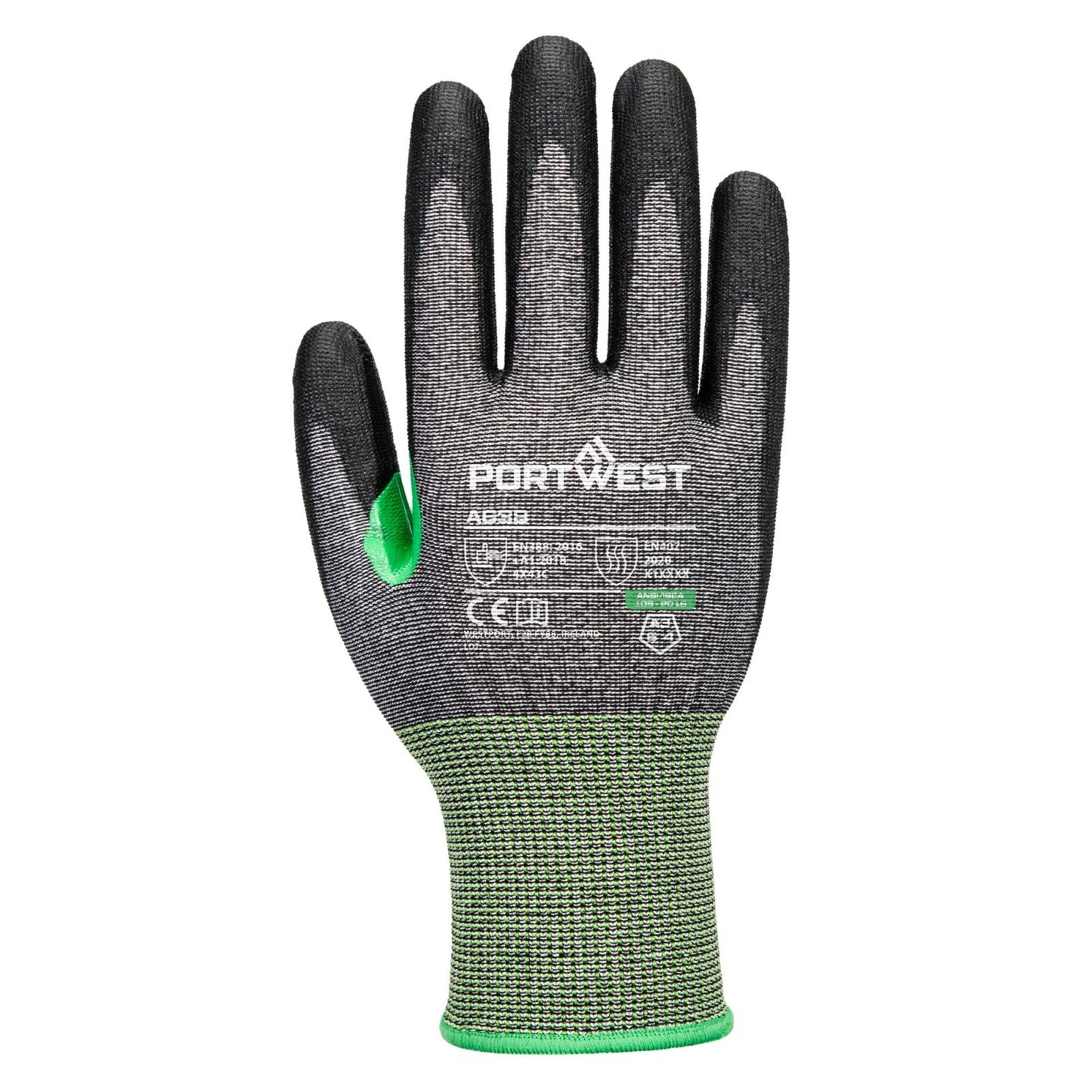 Portwest Handbescherming CS Handschoenen A638 CS cut C15 PU snij C grijs-zwart(G8)