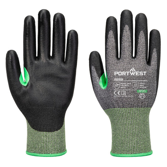 Portwest Handbescherming CS Handschoenen A638 CS cut C15 PU snij C grijs-zwart(G8)