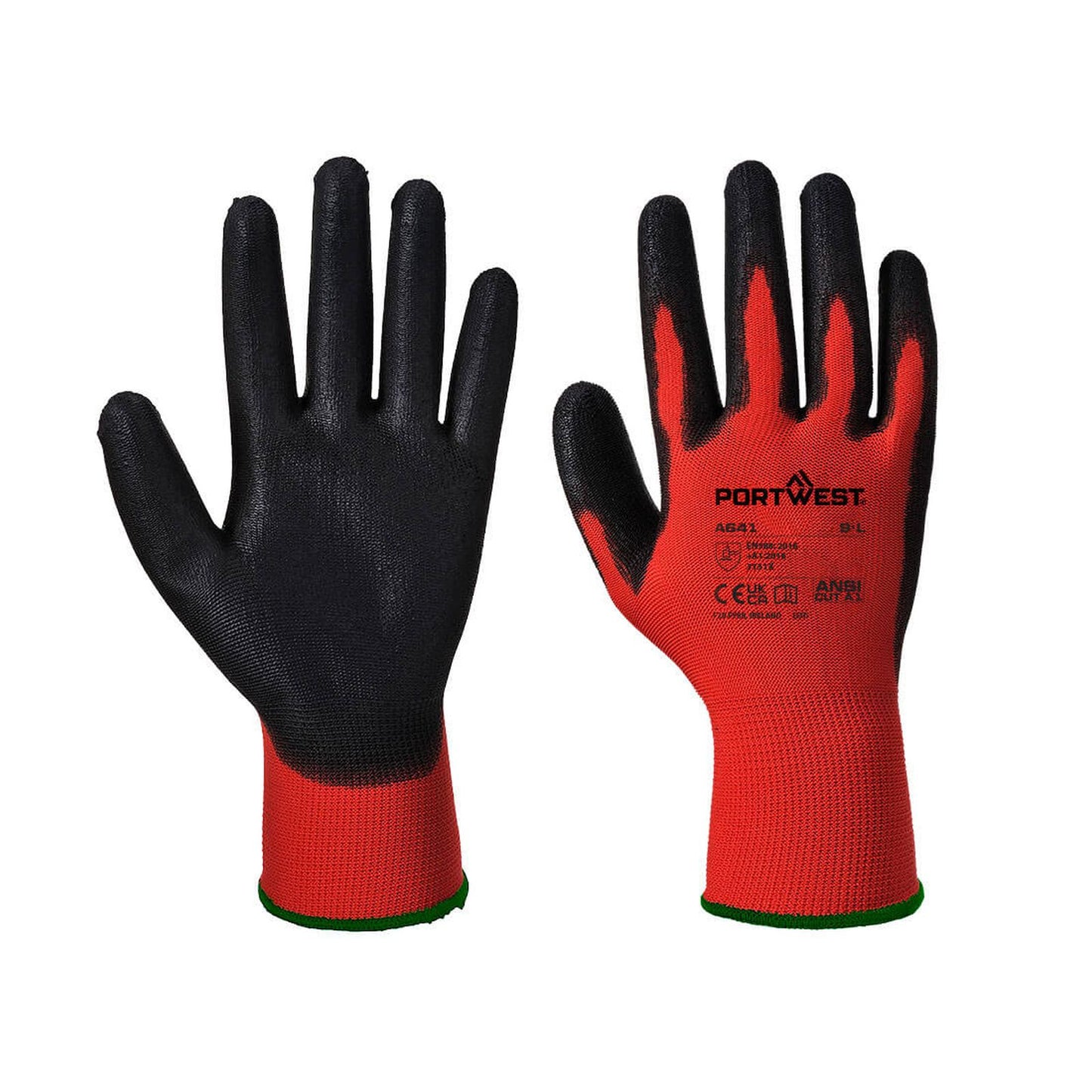 Portwest Handschoenen A641 rood-zwart(R8)