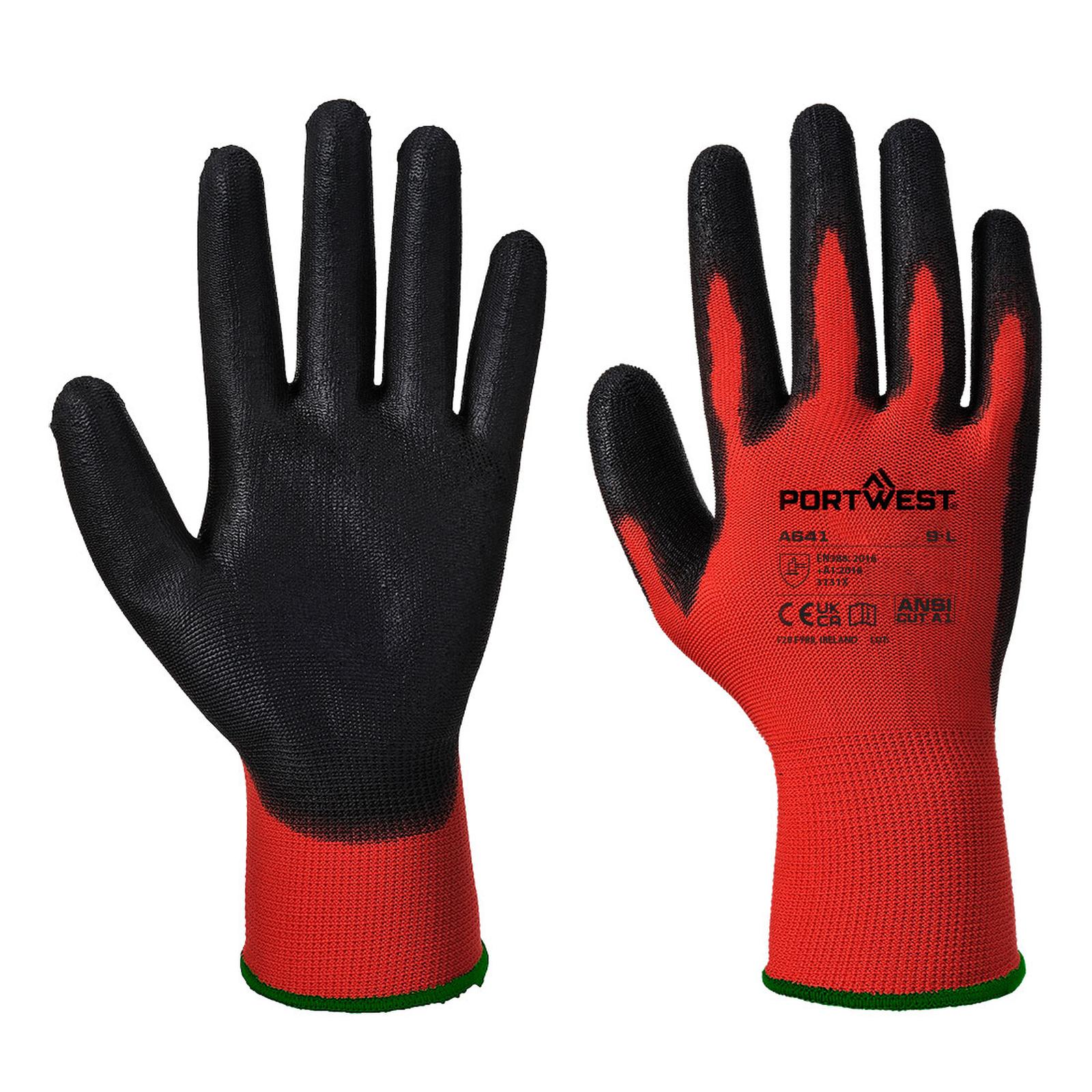 Portwest Handschoenen A641 rood-zwart(R8)