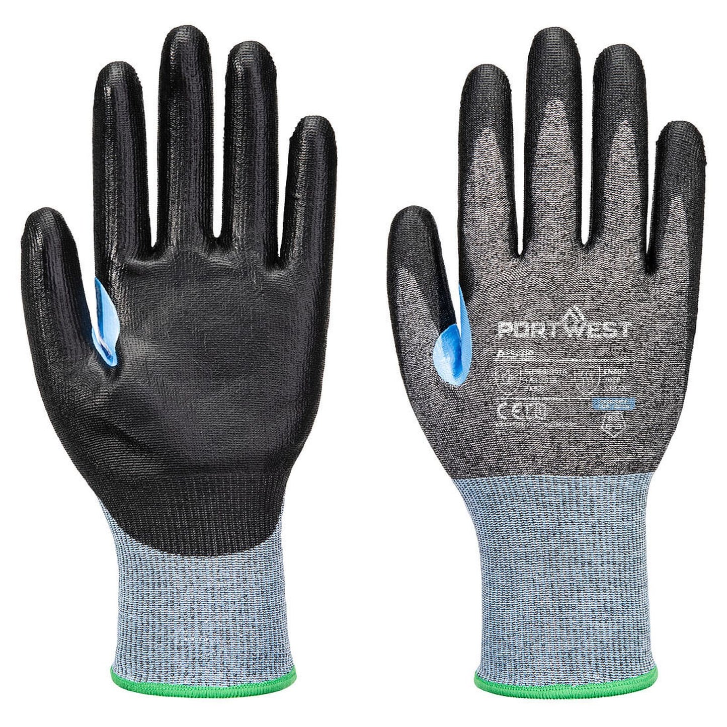 Portwest Handbescherming CS Handschoenen A642 CS cut D18 PU snij D grijs-zwart(G8)