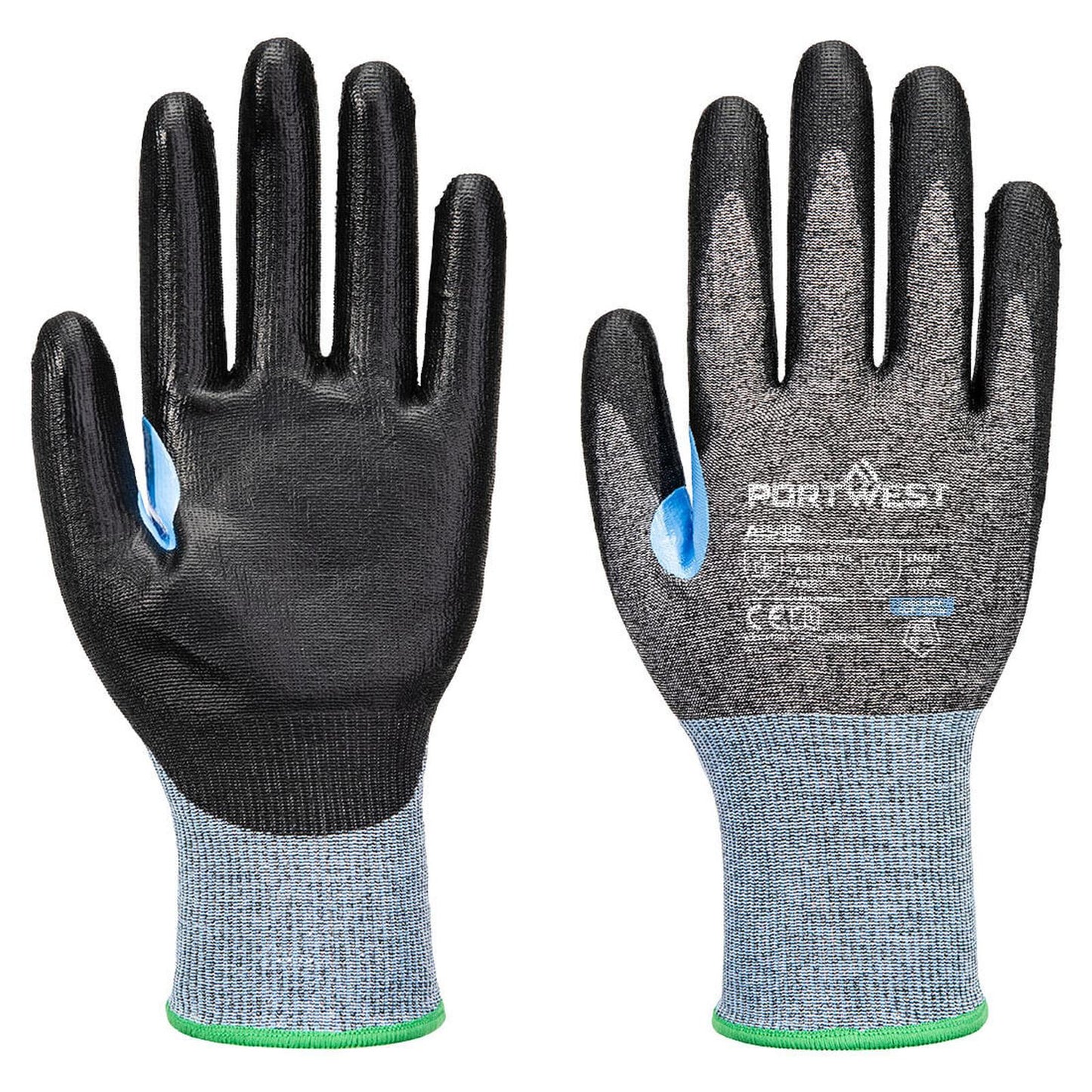 Portwest Handbescherming CS Handschoenen A642 CS cut D18 PU snij D grijs-zwart(G8)
