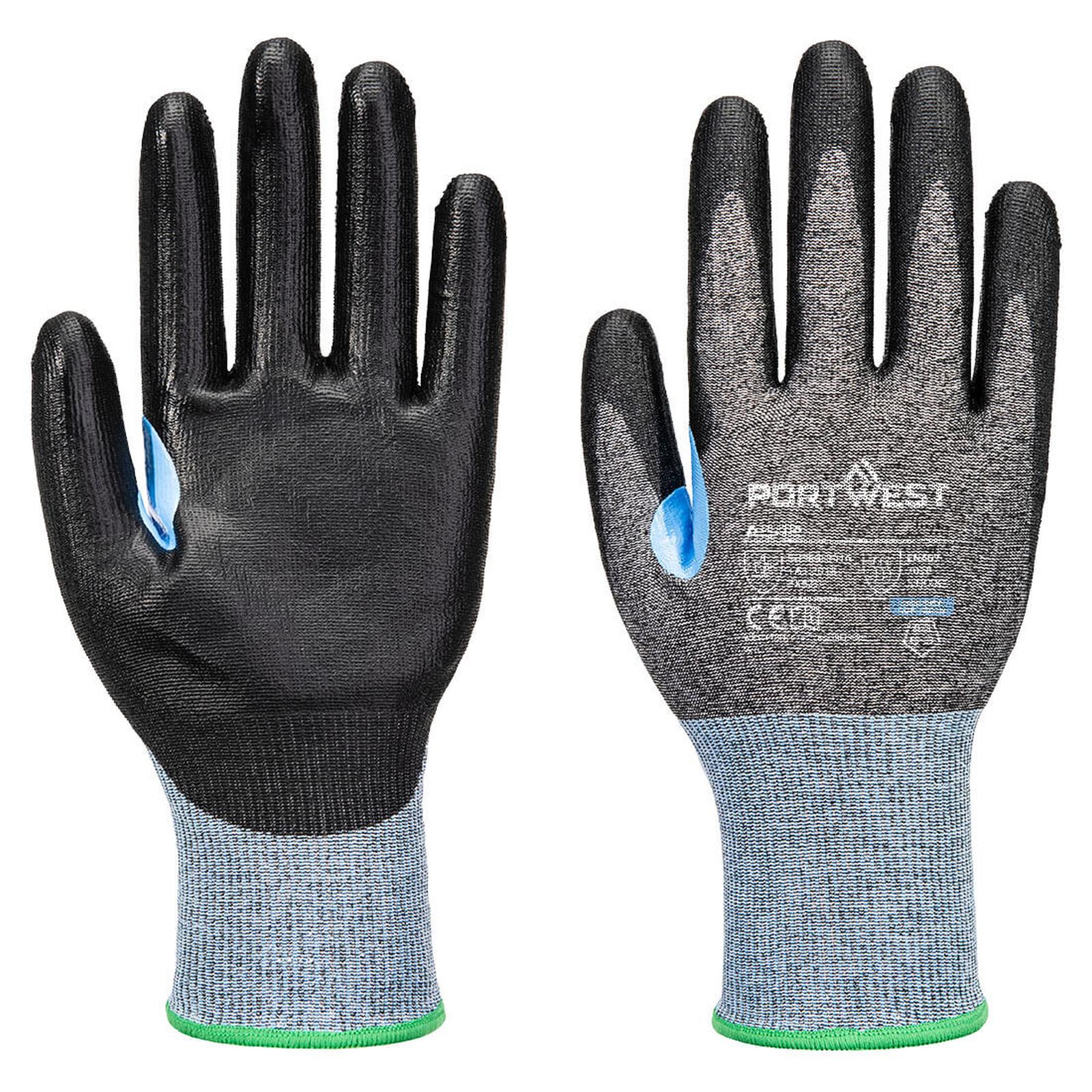 Portwest Handbescherming CS Handschoenen A642 CS cut D18 PU snij D grijs-zwart(G8)