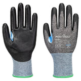 Portwest Handbescherming CS Handschoenen A642 CS cut D18 PU snij D grijs-zwart(G8)