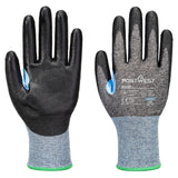 Portwest Handbescherming CS Handschoenen A642 CS cut D18 PU snij D grijs-zwart(G8)