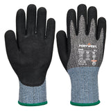 Portwest Thermisch Beschermende Handschoenen Handbescherming Handschoen A646 Vis-Tex SnijbestendigeD13 Nitril zwart(K8)